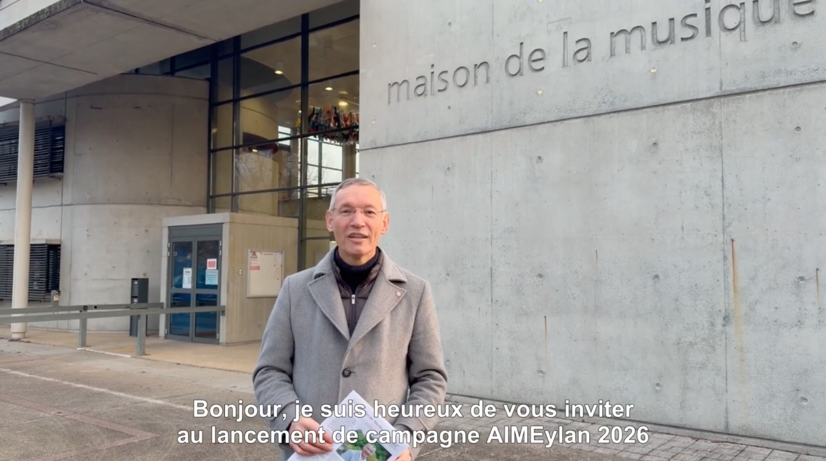 Invitation au lancement de campagne samedi 24 janvier 2026 à 11h à la Maison de la Musique